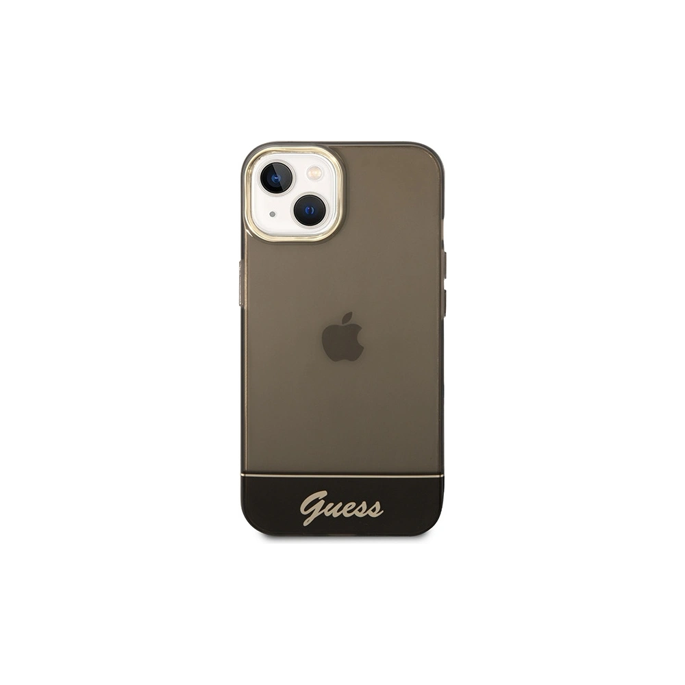 Hurtownia GSM - Etui Guess GUHCP14SHGCOK Apple iPhone 14 fekete/black hardcase Átlátszó - GUE2013 - {ean13} - Hurt