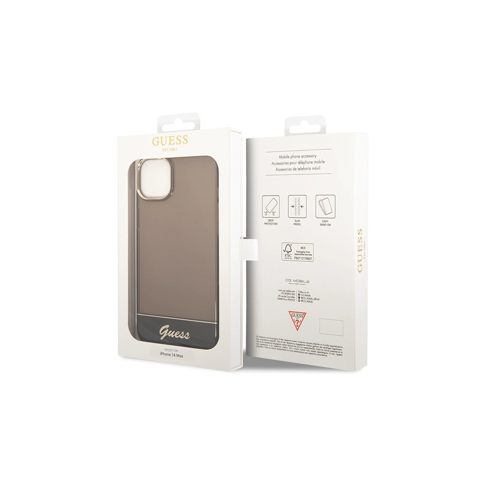Hurtownia GSM - Etui Guess GUHCP14SHGCOK Apple iPhone 14 negru/black hardcase Translucent - GUE2013 - {ean13} - Hurt
