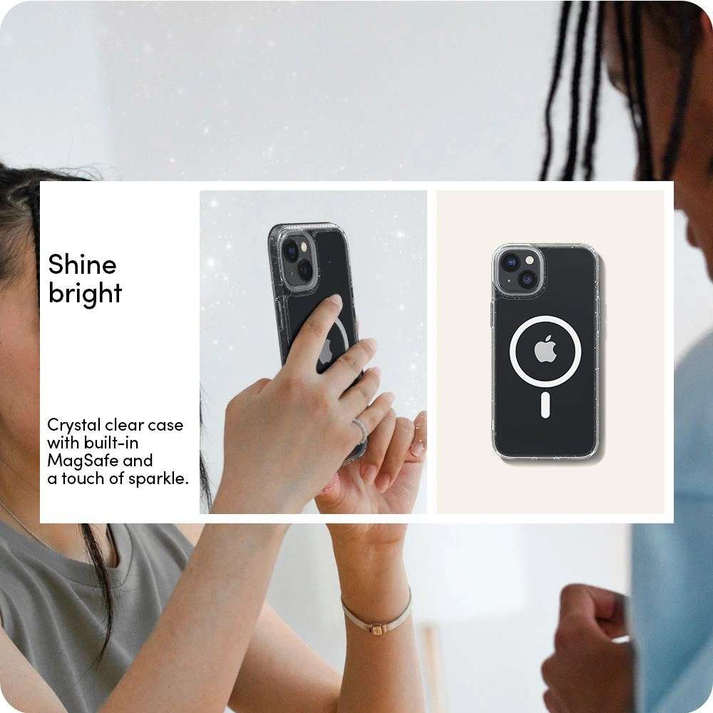 Etui Spigen Cyrill Shine Mag MagSafe Apple iPhone 14 Csillogó Átlátszó