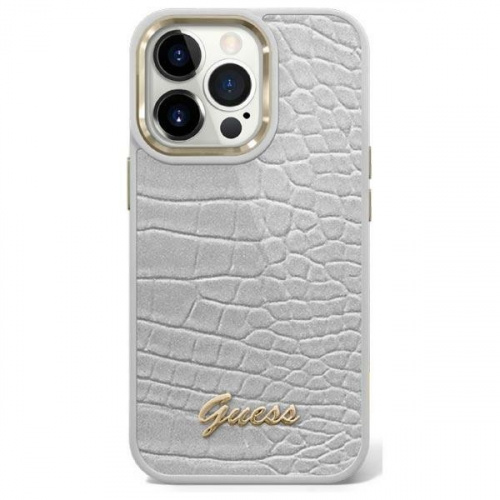 Hurtownia Guess - 3666339083090 - GUE1995 - Etui Guess GUHCP14MHGCRHS Apple iPhone 14 Plus / 15 Plus srebrny/silver hardcase Croco Collection - B2B homescreen