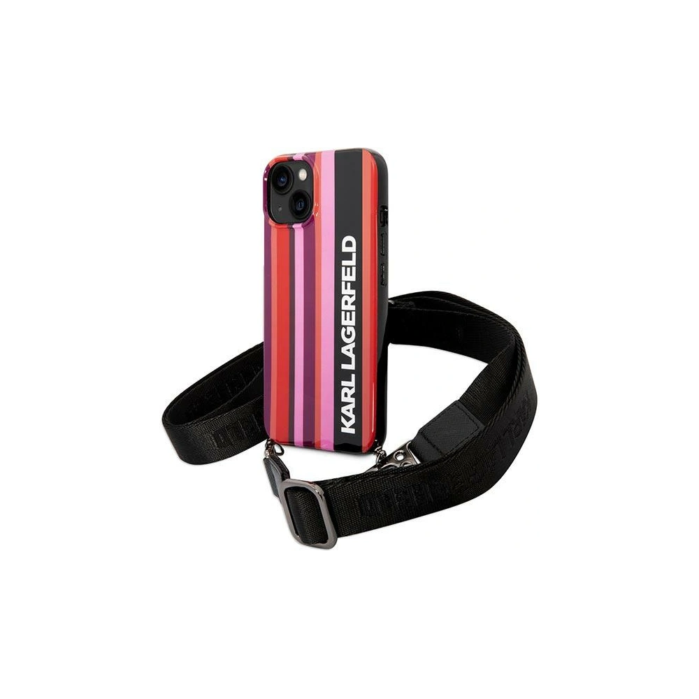 Hurtownia GSM - Case Karl Lagerfeld KLHCP14SSTSTP Apple iPhone 14 Hardcase rosa/pink Color Stripes Strap - KLD1058 - {ean13} - Hurt