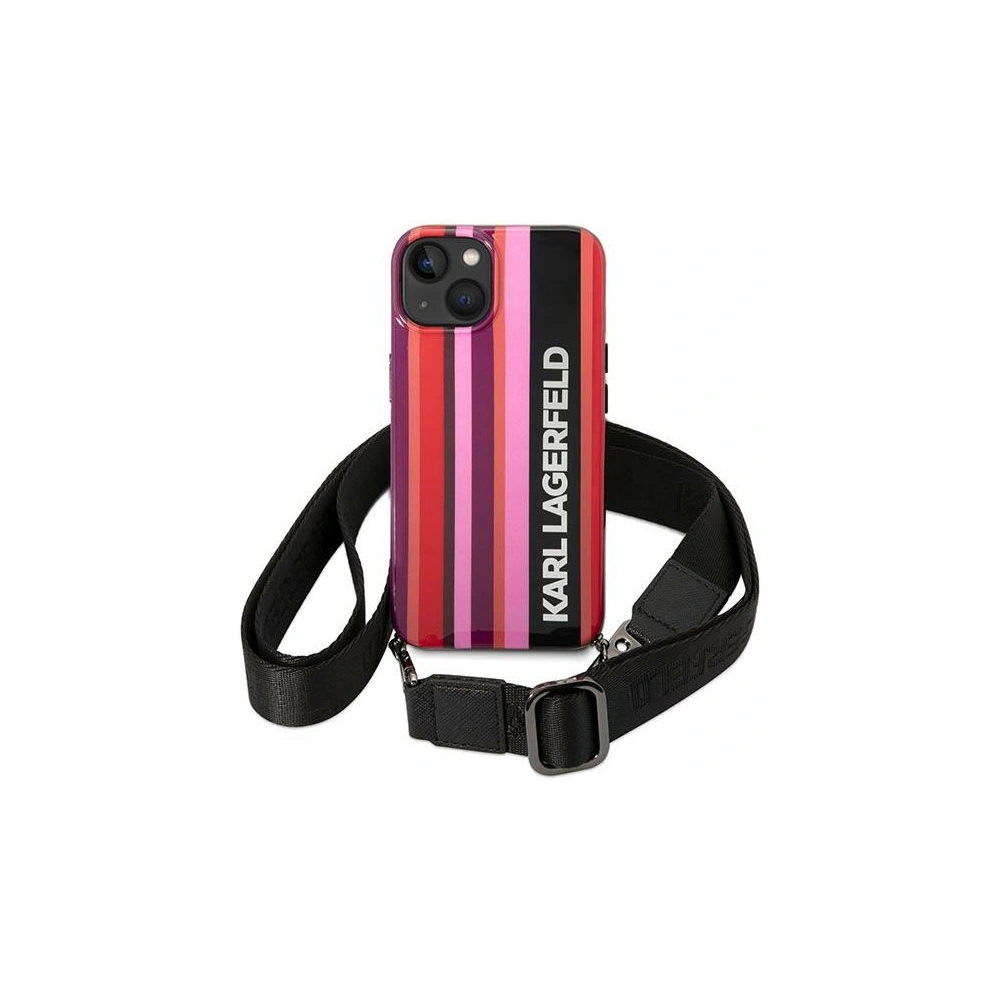 Hurtownia GSM - Case Karl Lagerfeld KLHCP14SSTSTP Apple iPhone 14 Hardcase rosa/pink Color Stripes Strap - KLD1058 - {ean13} - Hurt