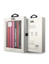 Wholesale Karl Lagerfeld KLHCP14SSTSTP Apple iPhone 14 hardcase pink Color Stripes Strap - KLD1058 - {ean13} - Hurt