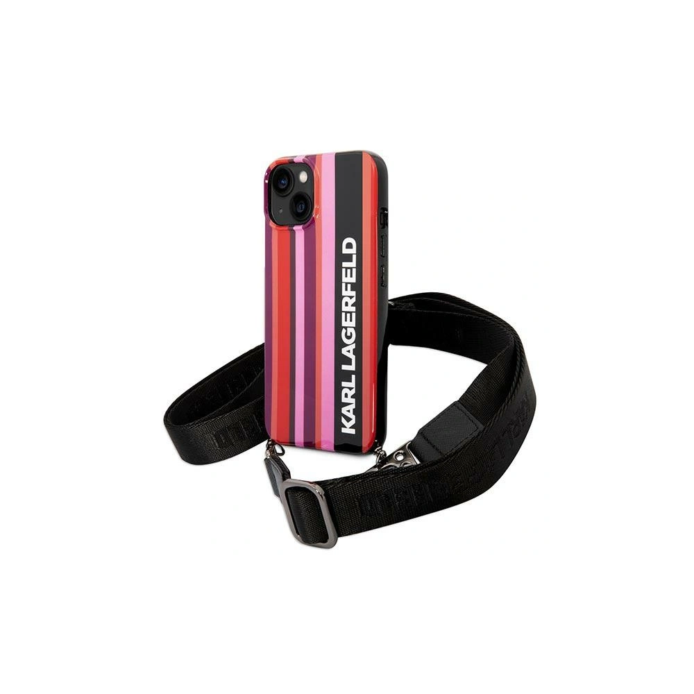 Hurtownia GSM - Etui Karl Lagerfeld KLHCP14MSTSTP Apple iPhone 14 Plus / 15 Plus hardcase rózsaszín/pink Color Stripes Strap - KLD1044 - {ean13} - Hurt