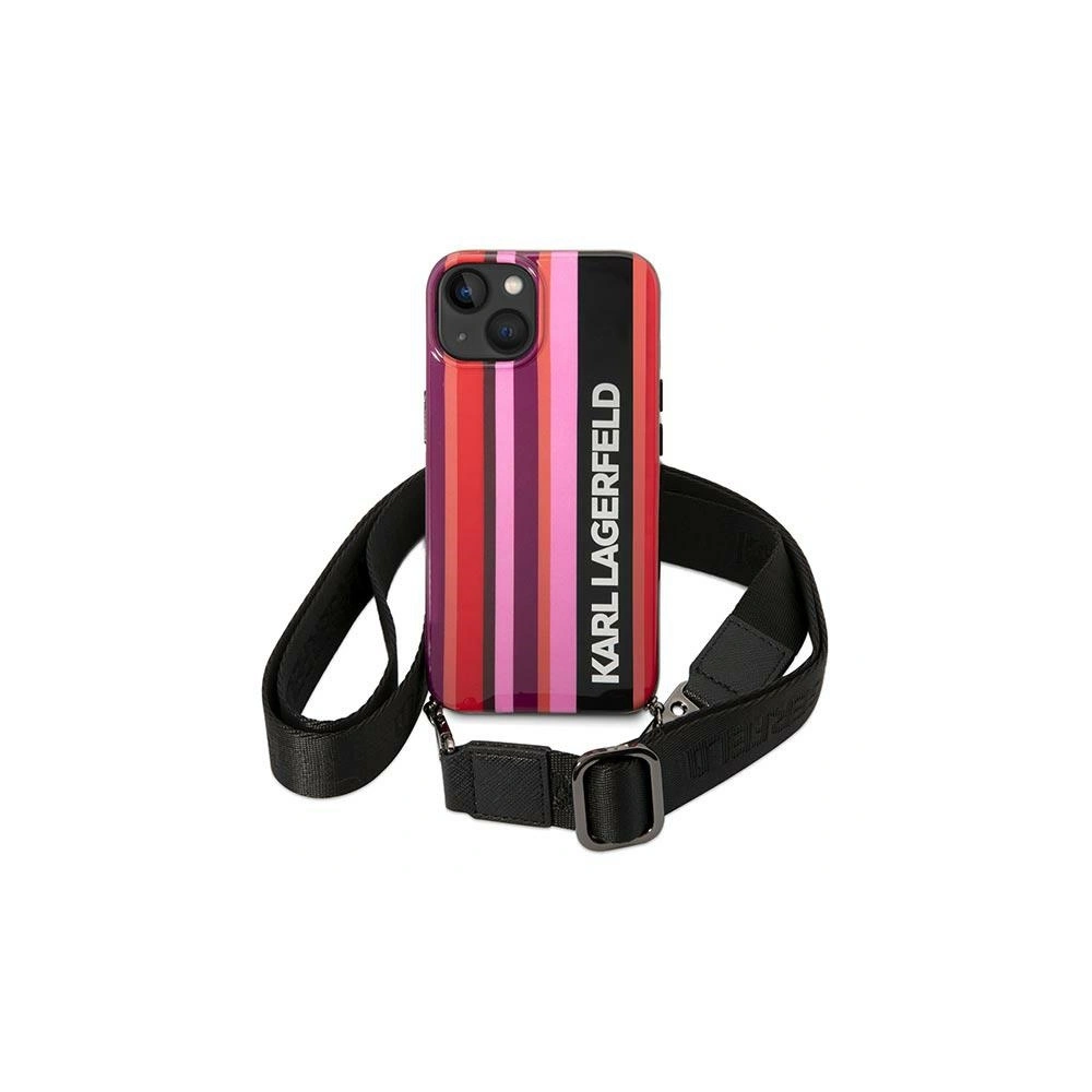 Hurtownia GSM - Etui Karl Lagerfeld KLHCP14MSTSTP Apple iPhone 14 Plus / 15 Plus hardcase rózsaszín/pink Color Stripes Strap - KLD1044 - {ean13} - Hurt