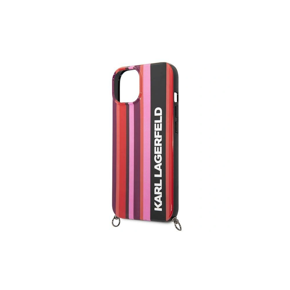 Hurtownia GSM - Etui Karl Lagerfeld KLHCP14MSTSTP Apple iPhone 14 Plus / 15 Plus hardcase rózsaszín/pink Color Stripes Strap - KLD1044 - {ean13} - Hurt