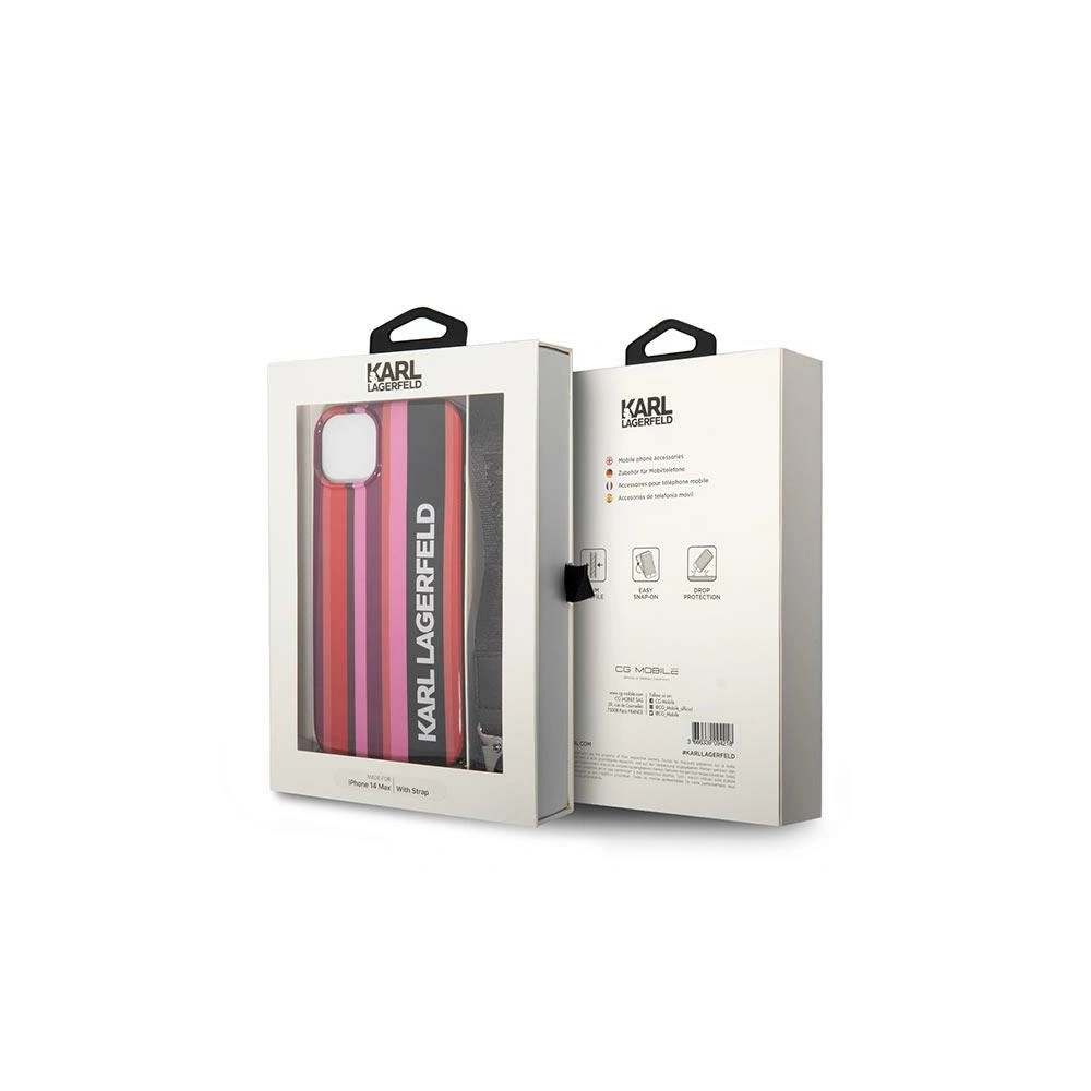 Hurtownia GSM - Etui Karl Lagerfeld KLHCP14MSTSTP Apple iPhone 14 Plus / 15 Plus hardcase rózsaszín/pink Color Stripes Strap - KLD1044 - {ean13} - Hurt