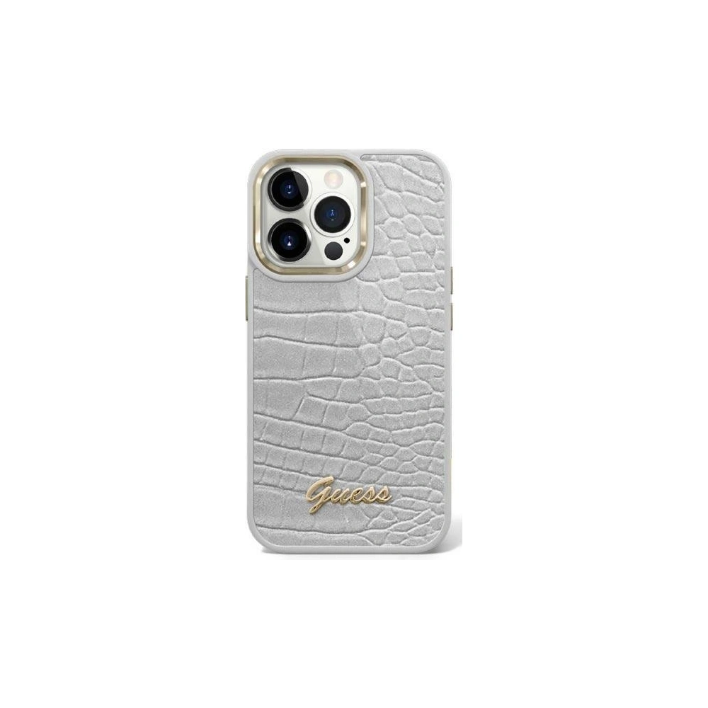 Hurtownia GSM - Etui Guess GUHCP14LHGCRHS Apple iPhone 14 Pro ezüst/silver hardcase Croco Collection - GUE1969 - {ean13} - Hurt