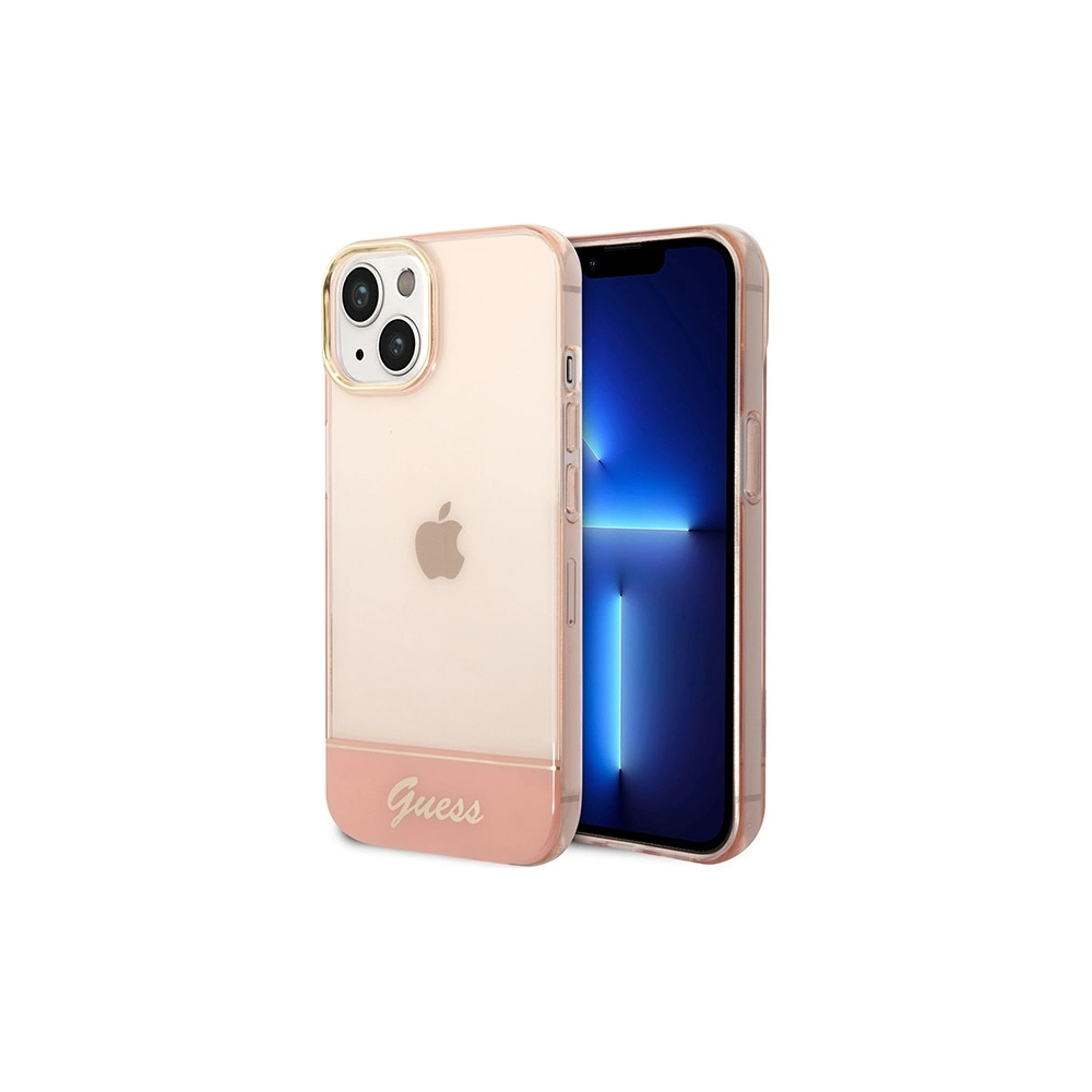 Hurtownia GSM - Case Guess GUHCP14SHGCOP Apple iPhone 14 rosa/pink Hartschale Translucent - GUE2014 - {ean13} - Hurt