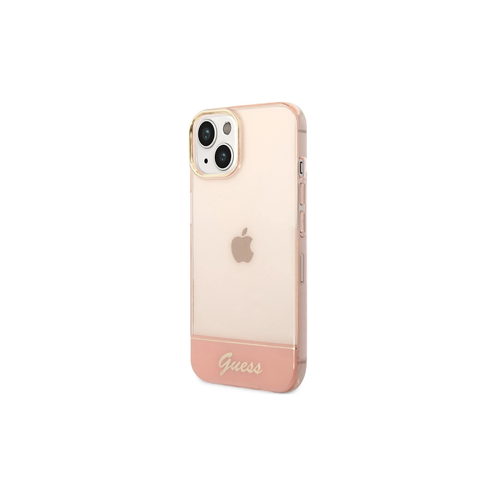 Hurtownia GSM - Etui Guess GUHCP14SHGCOP Apple iPhone 14 rózsaszín/pink keménytok Áttetsző - GUE2014 - {ean13} - Hurt