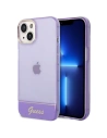 Guess GUHCP14SHGCOU Apple iPhone 14 purple hardcase Translucent