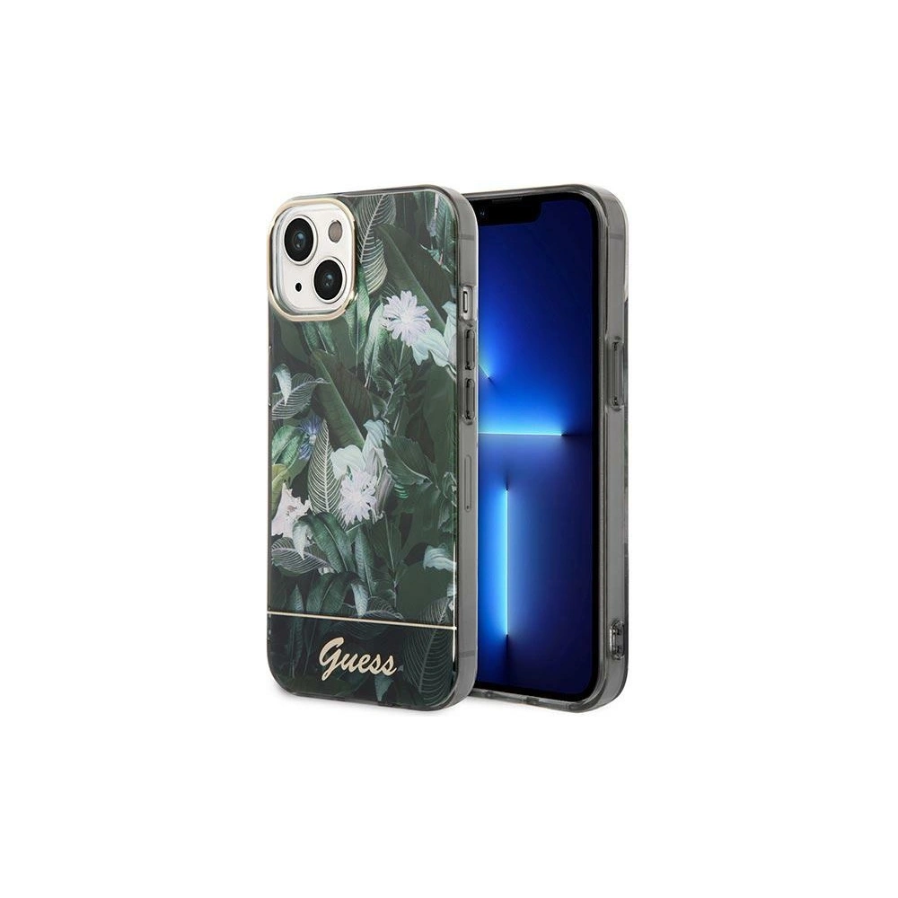 Hurtownia GSM - Case Guess GUHCP14SHGJGHA Apple iPhone 14 grün/hardcase Jungle Collection - GUE2016 - {ean13} - Hurt