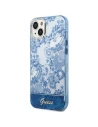 Wholesale Guess GUHCP14SHGPLHB Apple iPhone 14 blue hardcase Porcelain Collection - GUE2017 - {ean13} - Hurt