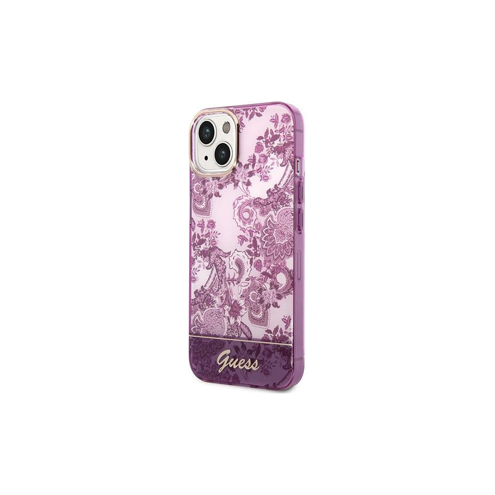 Hurtownia GSM - Etui Guess GUHCP14SHGPLHF Apple iPhone 14 fucsia hardcase Colecția Porcelain - GUE2018 - {ean13} - Hurt