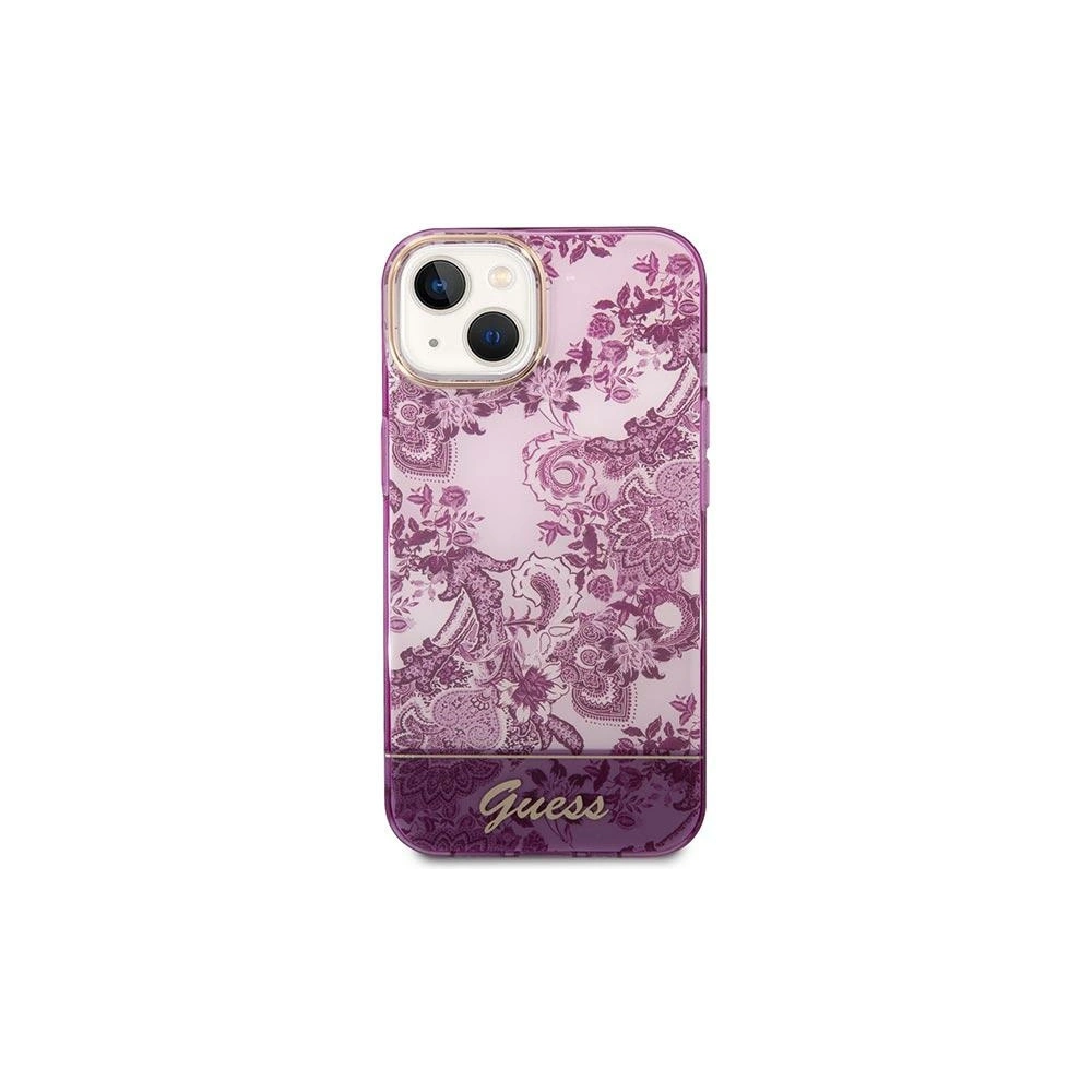 Hurtownia GSM - Etui Guess GUHCP14SHGPLHF Apple iPhone 14 fucsia hardcase Colecția Porcelain - GUE2018 - {ean13} - Hurt