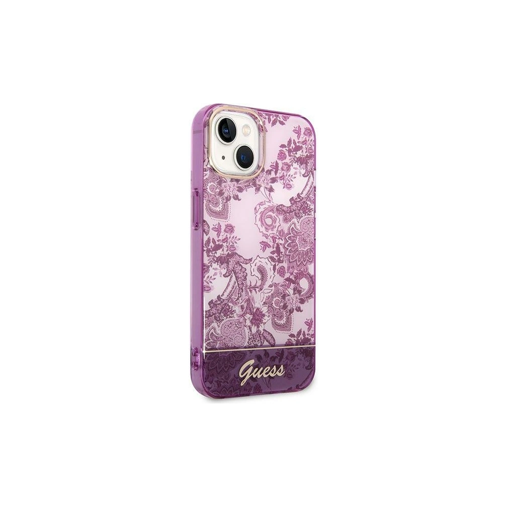 Hurtownia GSM - Etui Guess GUHCP14SHGPLHF Apple iPhone 14 fucsia hardcase Colecția Porcelain - GUE2018 - {ean13} - Hurt
