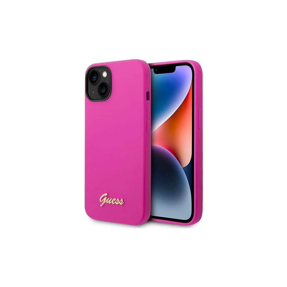 Hurtownia GSM - Etui Guess GUHCP14SSLSMF Apple iPhone 14 fucsia/hard case din silicon Vintage Gold Logo - GUE2020 - {ean13} - Hurt