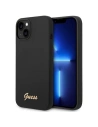 Guess GUHCP14SSLSMK Apple iPhone 14 black hard case Silicone Vintage Gold Logo