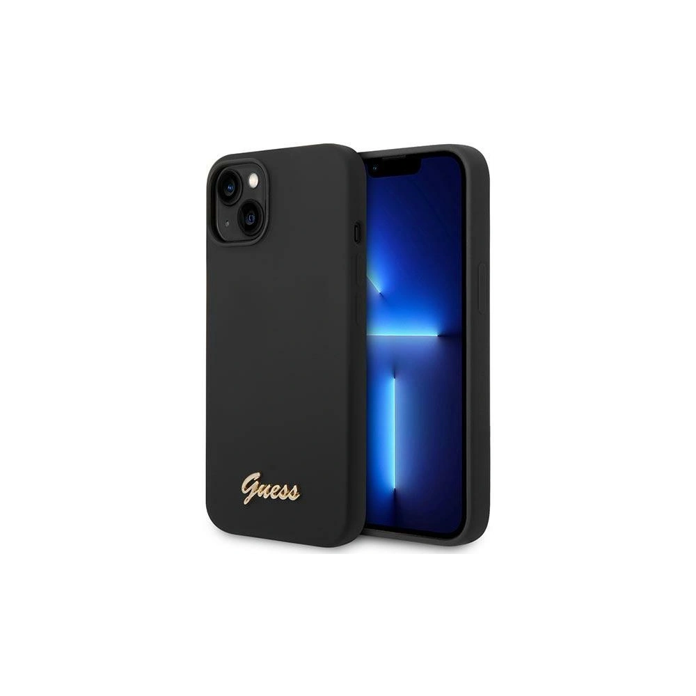 Hurtownia GSM - Etui Guess GUHCP14SSLSMK Apple iPhone 14 negru/black hard case Silicone Vintage Gold Logo - GUE2021 - {ean13} - Hurt