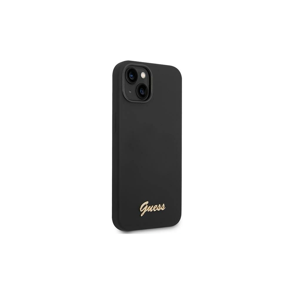 Hurtownia GSM - Case Guess GUHCP14SSLSMK Apple iPhone 14 schwarz/black Hartschale Silikon Vintage Gold Logo - GUE2021 - {ean13} - Hurt