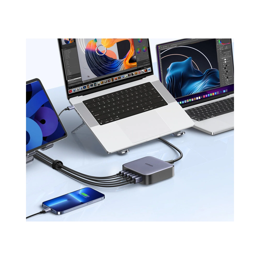 Hurtownia GSM - Síťová nabíječka UGREEN CD271 200W PPS 4 x USB-C, 2xUSB-A šedá - UGR1382 - {ean13} - Hurt