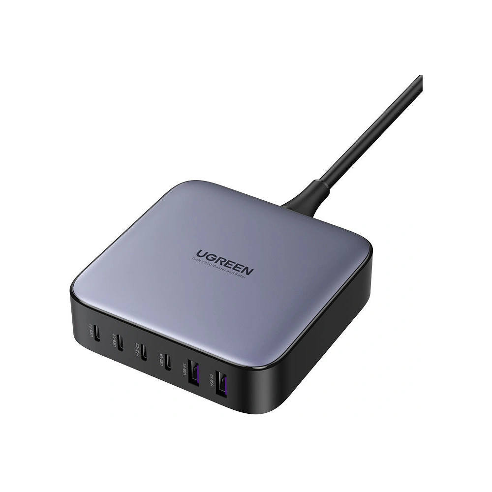Hurtownia GSM - Síťová nabíječka UGREEN CD271 200W PPS 4 x USB-C, 2xUSB-A šedá - UGR1382 - {ean13} - Hurt