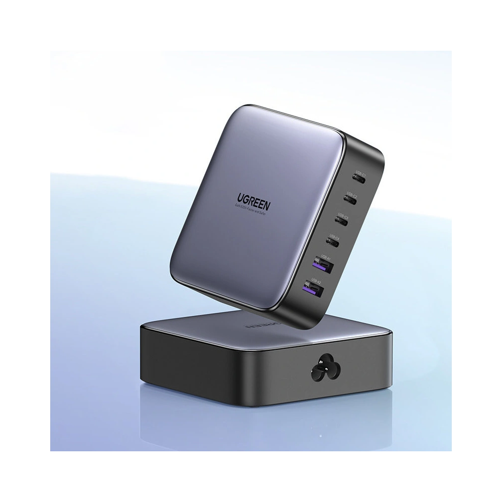 Hurtownia GSM - Síťová nabíječka UGREEN CD271 200W PPS 4 x USB-C, 2xUSB-A šedá - UGR1382 - {ean13} - Hurt