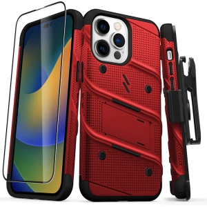 Hurtownia GSM - Etui ZIZO BOLT Series Apple iPhone 14 Pro Max + sklo (červené) - ZIZ106 - {ean13} - Hurt
