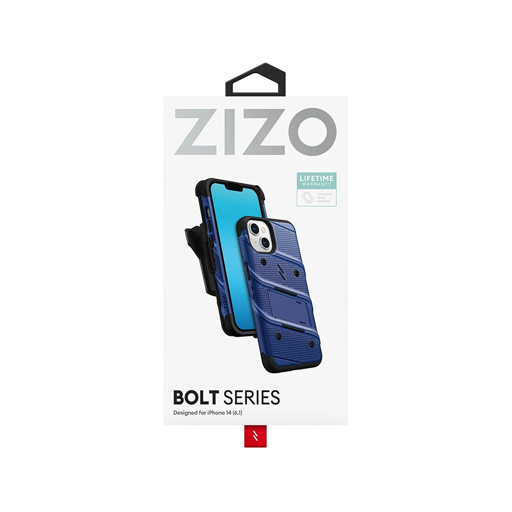 Hurtownia GSM - Etui ZIZO BOLT Series Apple iPhone 14 + sklo (modré) - ZIZ109 - {ean13} - Hurt