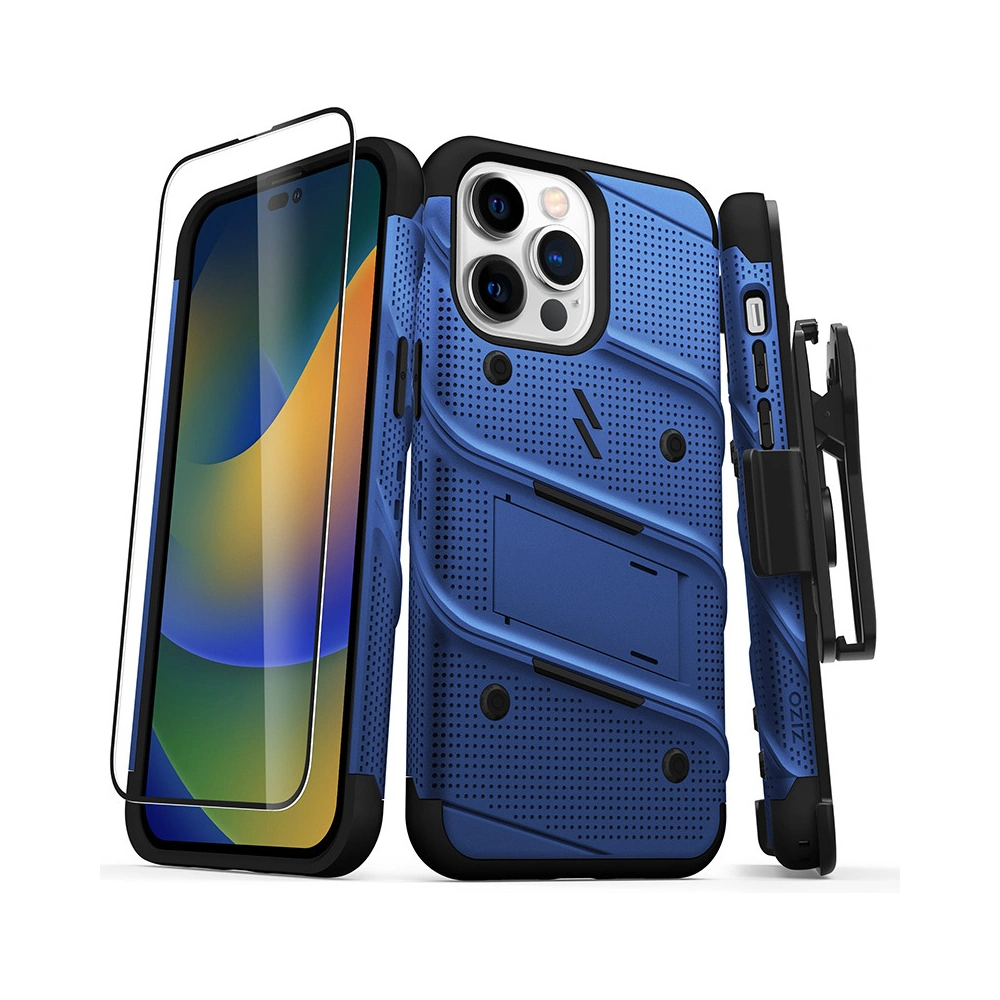 Hurtownia GSM - Etui ZIZO BOLT Series Apple iPhone 14 Pro Max + sklo (modré) - ZIZ111 - {ean13} - Hurt