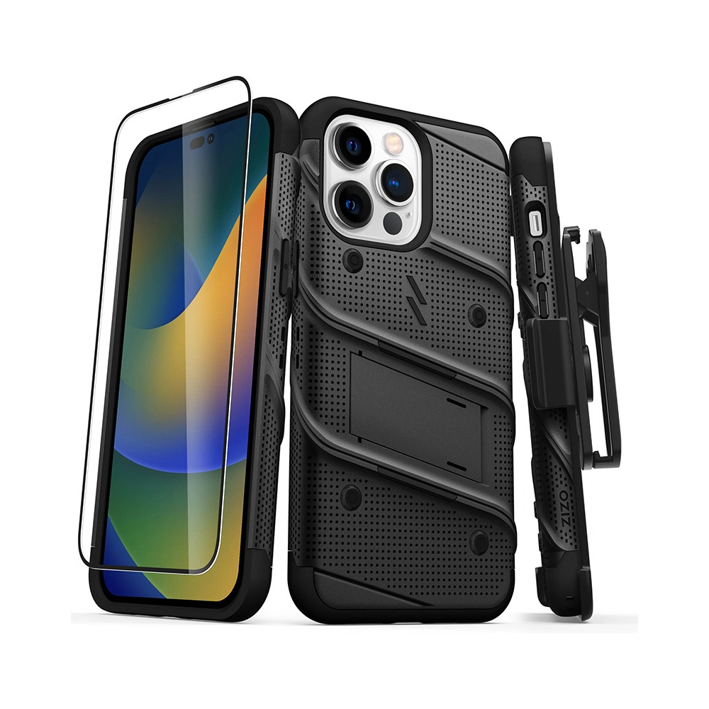 Hurtownia GSM - Etui ZIZO BOLT Series Apple iPhone 14 Pro Max + sklo (černé) - ZIZ112 - {ean13} - Hurt