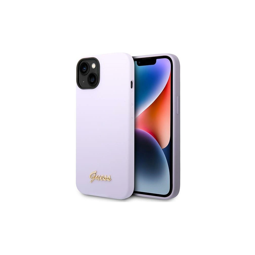 Wholesale Guess GUHCP14SSLSMU Apple iPhone 14 purple hard case Silicone Vintage Gold Logo - GUE2022 - {ean13} - Hurt
