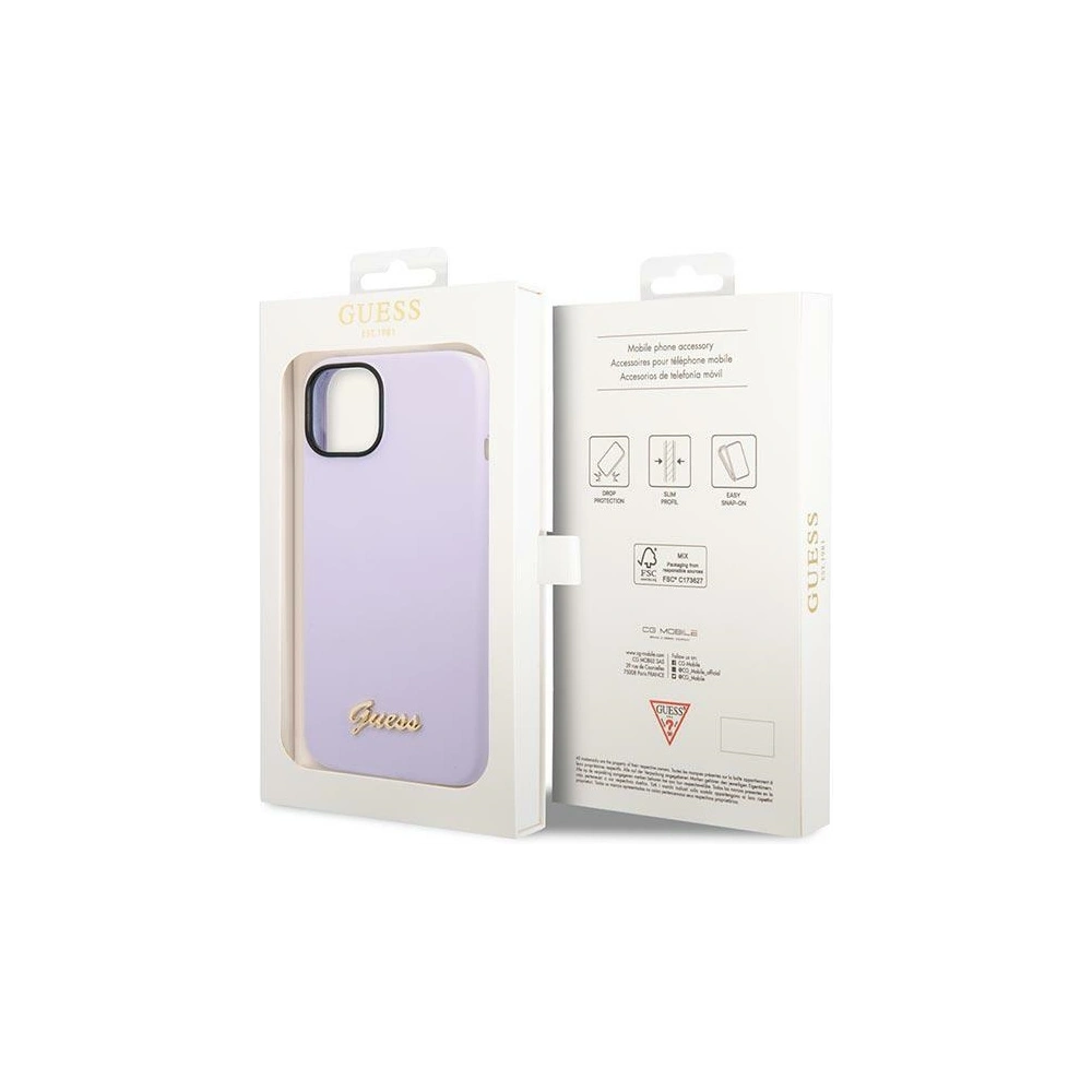 Wholesale Guess GUHCP14SSLSMU Apple iPhone 14 purple hard case Silicone Vintage Gold Logo - GUE2022 - {ean13} - Hurt