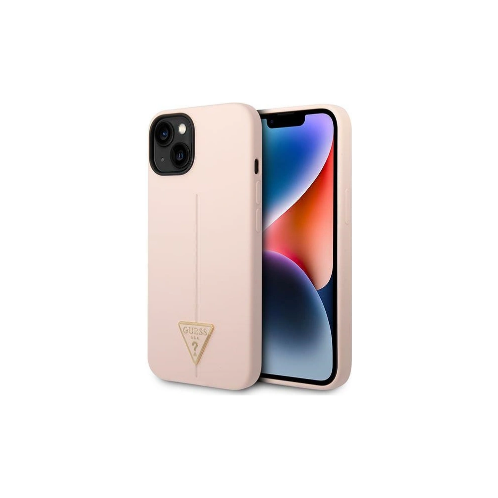 Hurtownia GSM - Etui Guess GUHCP14SSLTGP Apple iPhone 14 rózsaszín/pink keménytok Szilikon Háromszög - GUE2024 - {ean13} - Hurt