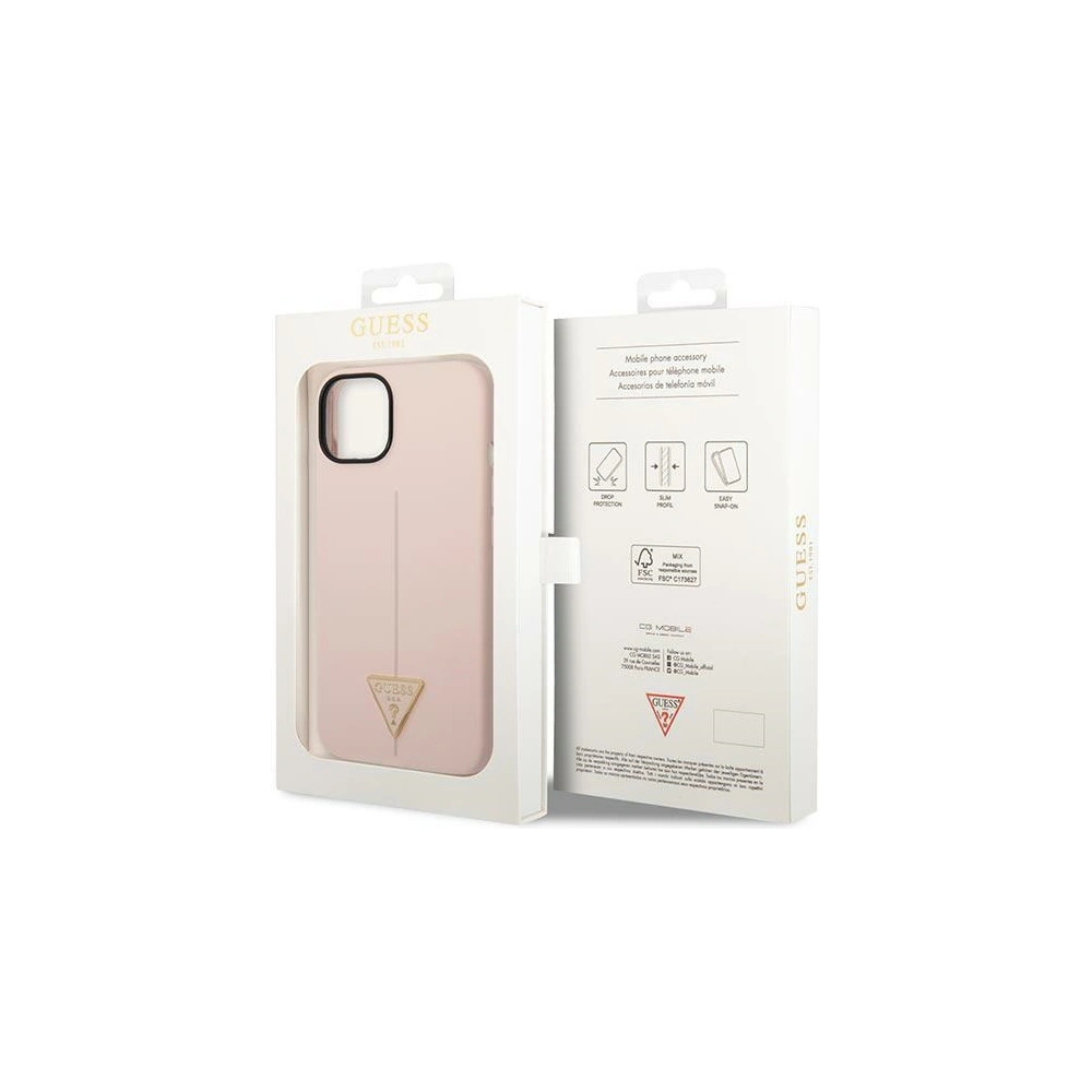Hurtownia GSM - Etui Guess GUHCP14SSLTGP Apple iPhone 14 rózsaszín/pink keménytok Szilikon Háromszög - GUE2024 - {ean13} - Hurt