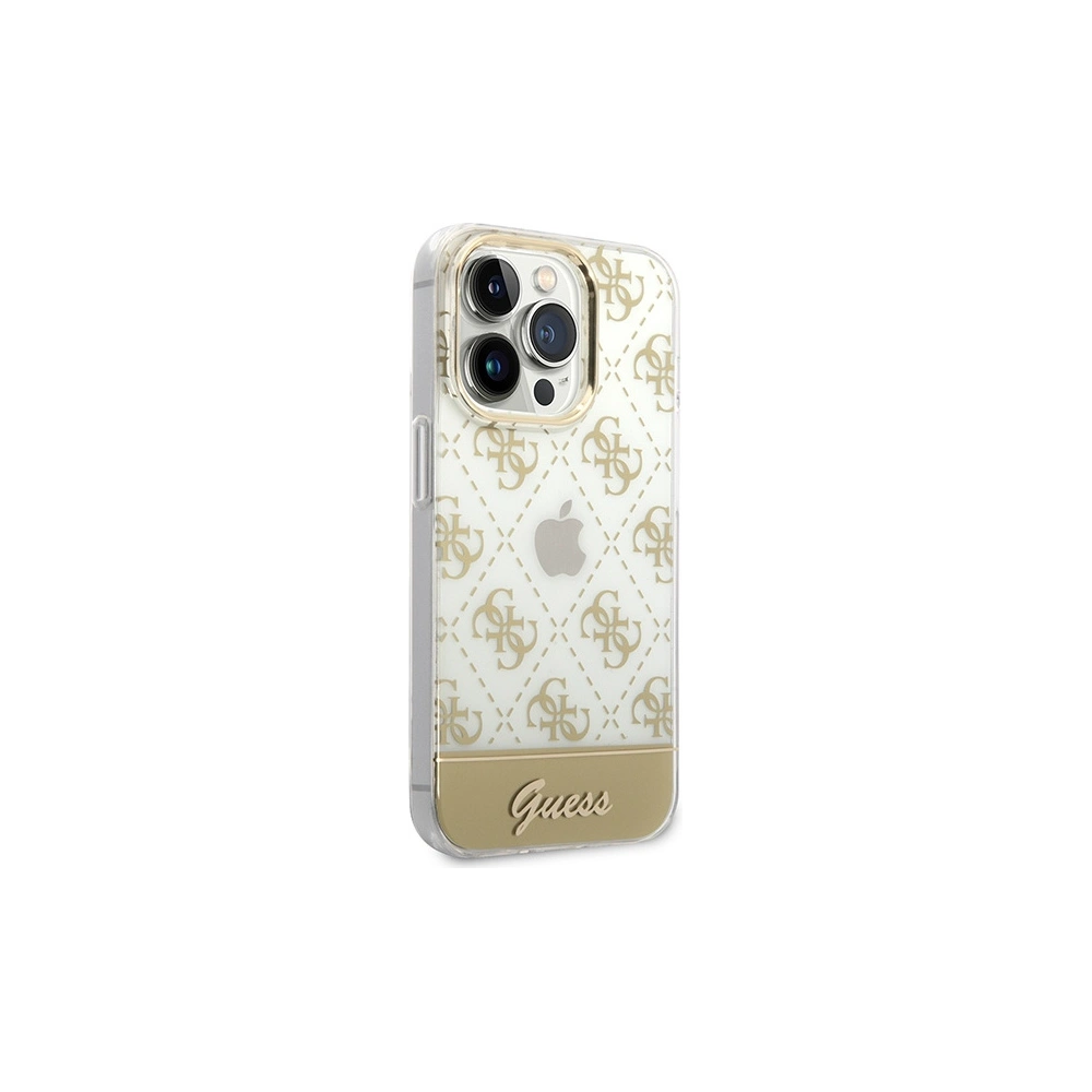 Hurtownia GSM - Case Guess GUHCP14XHG4MHG Apple iPhone 14 Pro Max gold/hartschale 4G Muster Schrift - GUE2026 - {ean13} - Hurt