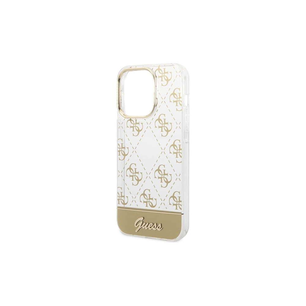 Hurtownia GSM - Etui Guess GUHCP14XHG4MHG Apple iPhone 14 Pro Max arany/hardcase 4G Mintázat Script - GUE2026 - {ean13} - Hurt