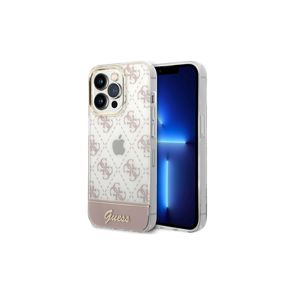 Hurtownia GSM - Case Guess GUHCP14XHG4MHP Apple iPhone 14 Pro Max rosa/pink hardcase 4G Pattern Script - GUE2027 - {ean13} - Hurt