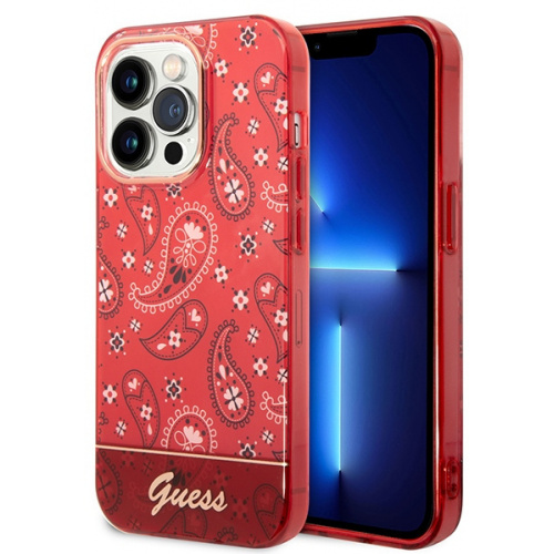 Guess Distributor - 3666339064075 - GUE2028 - Guess GUHCP14XHGBNHR Apple iPhone 14 Pro Max red hardcase Bandana Paisley - B2B homescreen