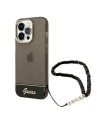 Etui Guess GUHCP14XHGCOHK Apple iPhone 14 Pro Max fekete/black hardcase Átlátszó gyöngy szíj