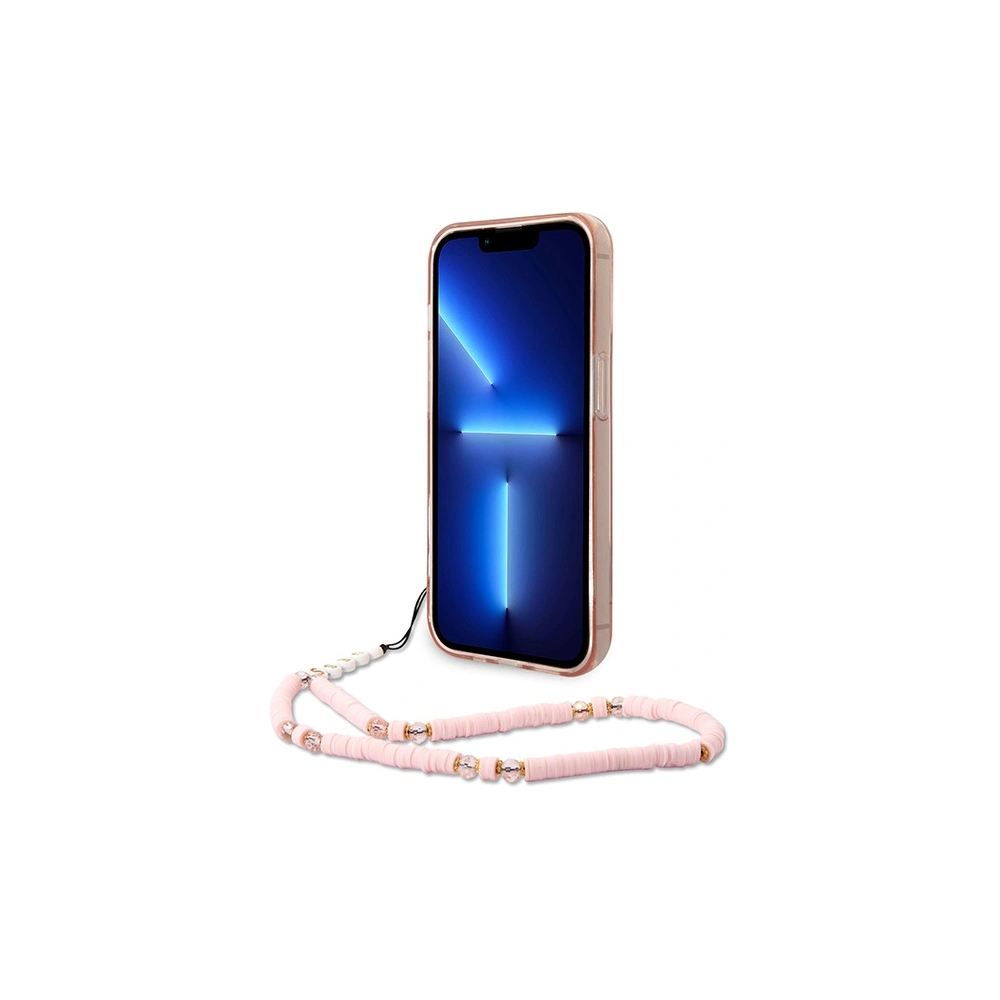Wholesale Guess GUHCP14XHGCOHP Apple iPhone 14 Pro Max pink hardcase Translucent Pearl Strap - GUE2030 - {ean13} - Hurt