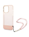Wholesale Guess GUHCP14XHGCOHP Apple iPhone 14 Pro Max pink hardcase Translucent Pearl Strap - GUE2030 - {ean13} - Hurt