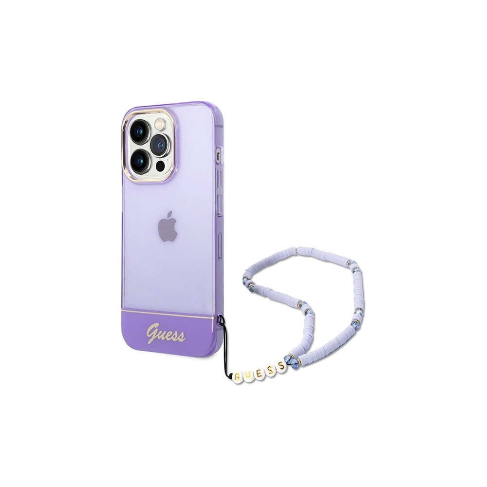 Hurtownia GSM - Etui Guess GUHCP14XHGCOHU Apple iPhone 14 Pro Max violet/purple hardcase Translucent Pearl Strap - GUE2031 - {ean13} - Hurt