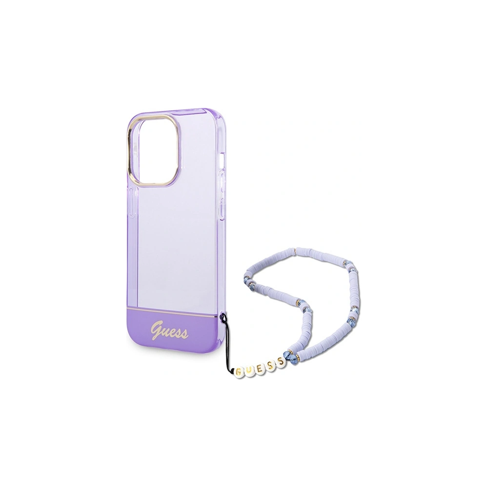 Hurtownia GSM - Etui Guess GUHCP14XHGCOHU Apple iPhone 14 Pro Max violet/purple hardcase Translucent Pearl Strap - GUE2031 - {ean13} - Hurt