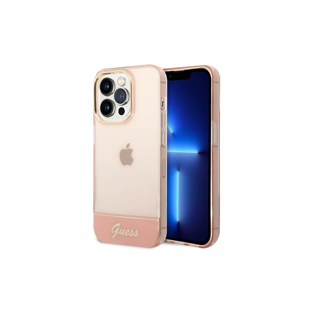 Hurtownia GSM - Etui Guess GUHCP14XHGCOP Apple iPhone 14 Pro Max rózsaszín/pink kemény tok Átlátszó - GUE2033 - {ean13} - Hurt