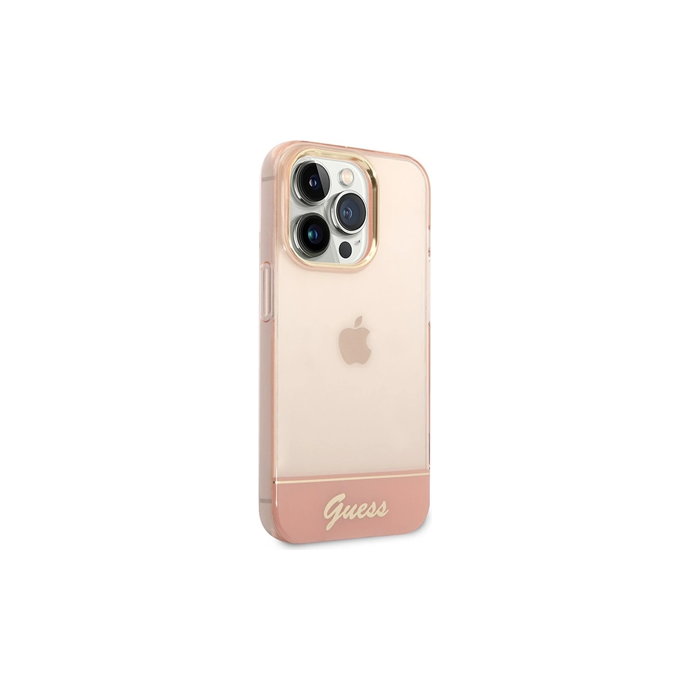 Hurtownia GSM - Etui Guess GUHCP14XHGCOP Apple iPhone 14 Pro Max rózsaszín/pink kemény tok Átlátszó - GUE2033 - {ean13} - Hurt