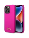 Etui Guess GUHCP14XSLSMF Apple iPhone 14 Pro Max fukszi/fuchsiaszínű kemény tok Szilikon Vintage Arany Logó