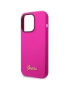 Hurtownia GSM - Etui Guess GUHCP14XSLSMF Apple iPhone 14 Pro Max fukszi/fuchsiaszínű kemény tok Szilikon Vintage Arany Logó - GUE2037 - {ean13} - Hurt