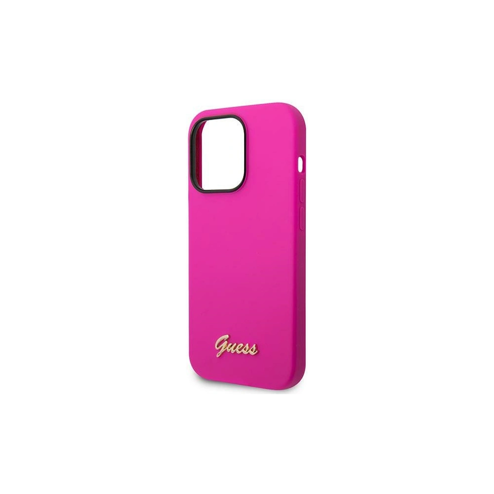Hurtownia GSM - Etui Guess GUHCP14XSLSMF Apple iPhone 14 Pro Max fukszi/fuchsiaszínű kemény tok Szilikon Vintage Arany Logó - GUE2037 - {ean13} - Hurt