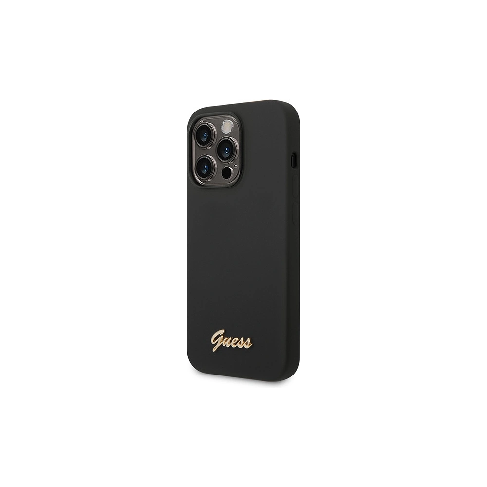 Hurtownia GSM - Case Guess GUHCP14XSLSMK Apple iPhone 14 Pro Max schwarz/black Hardcase Silikon Vintage Gold Logo - GUE2038 - {ean13} - Hurt